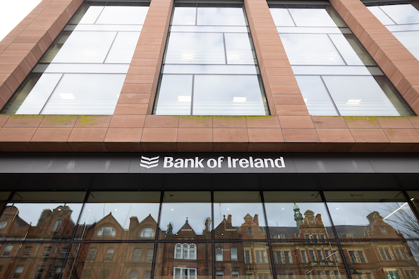 A photo of the front of the Baggot Plaza building.