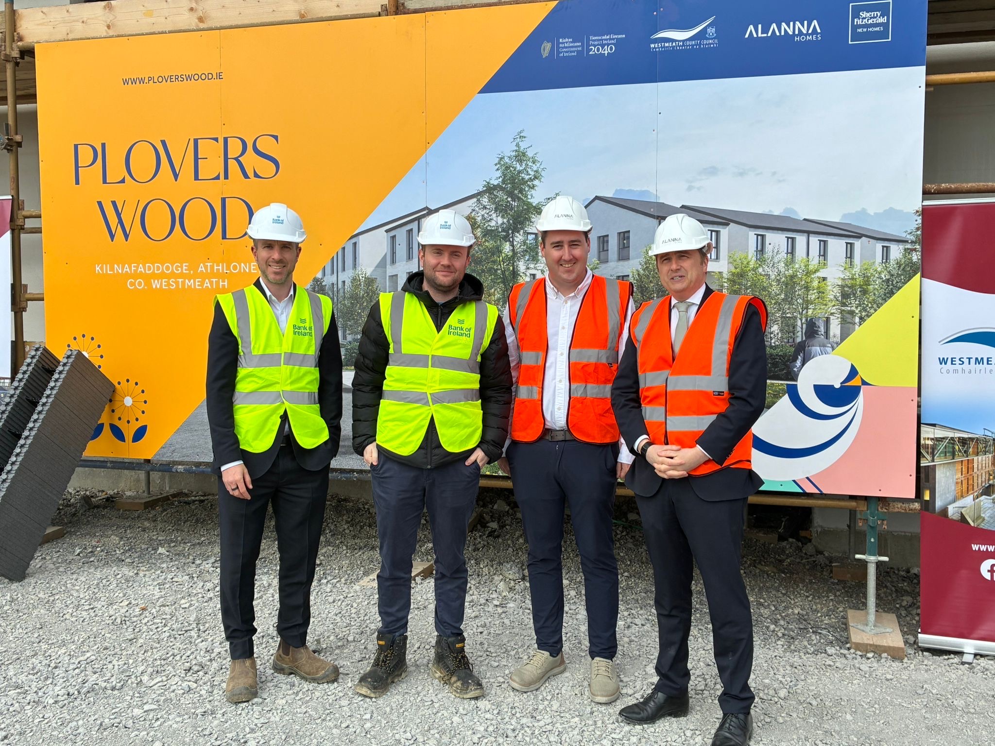 Representatives photographed at the Plovers Wood development in Athlone, County Westmeath.